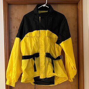 Firstgear Packable Yellow Motorcycle Rain Jacket Windbreaker (Men's L)